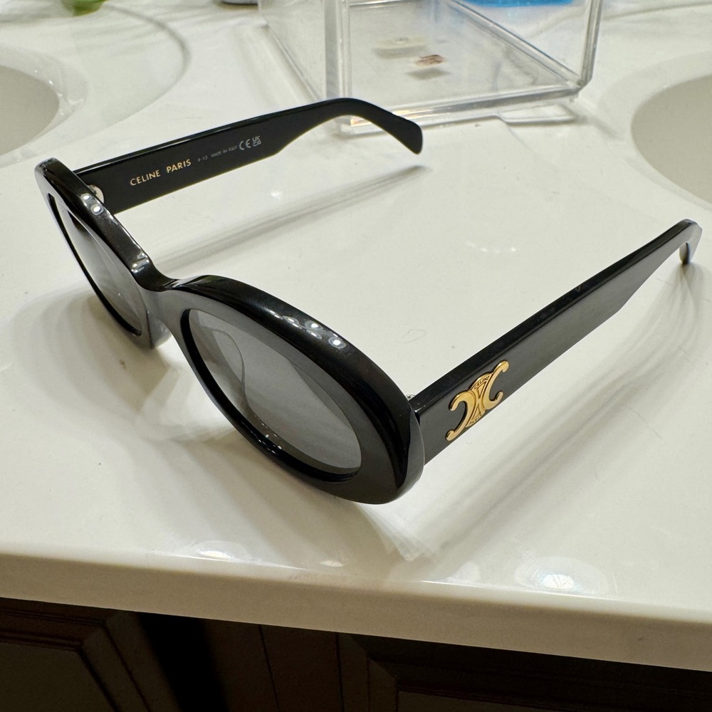 Celine TRIOMPHE 01 SUNGLASSES IN ACETATE Women’s Black Authentic